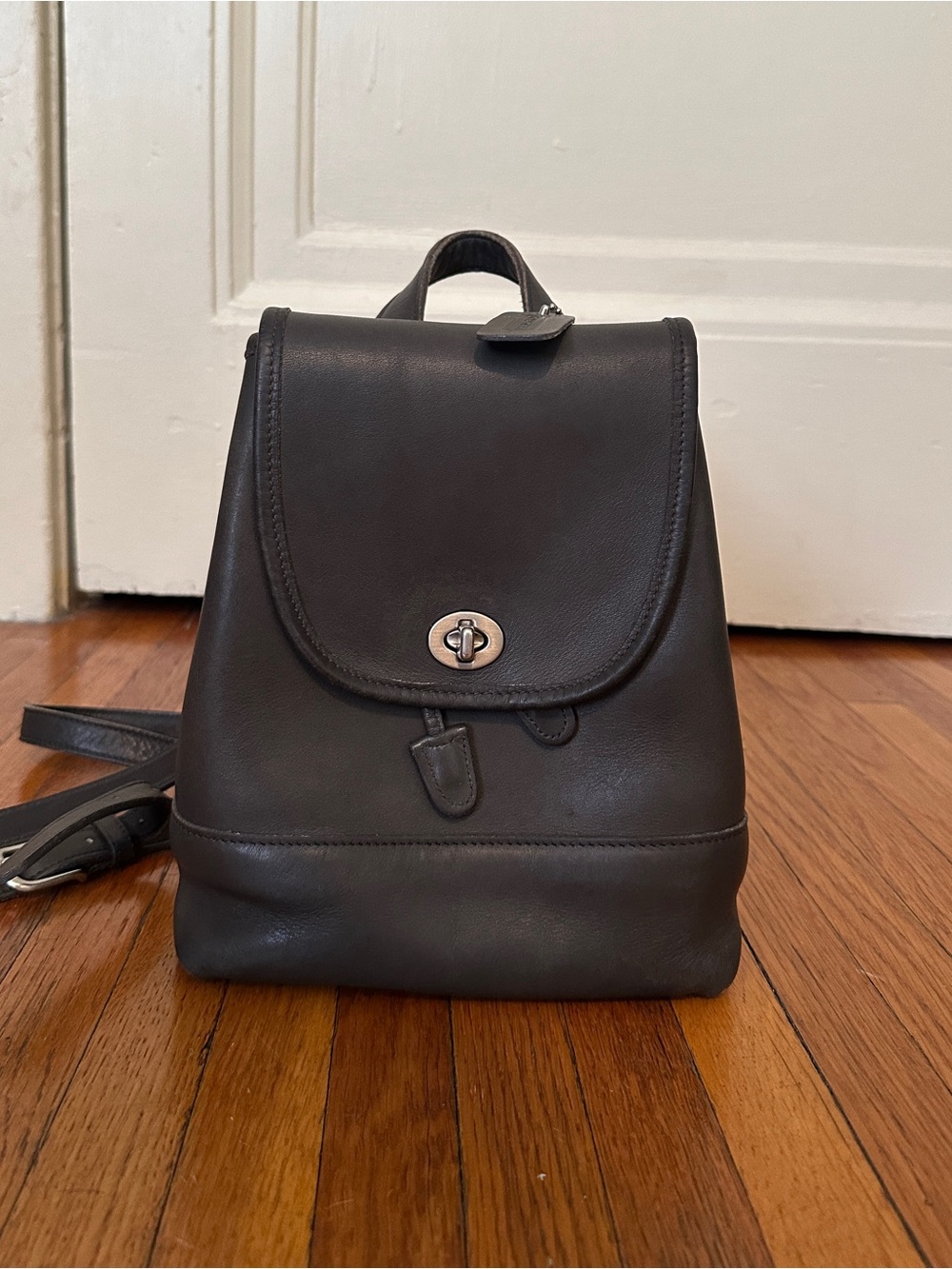 Vintage Coach Gray Leather Backpack from 1998